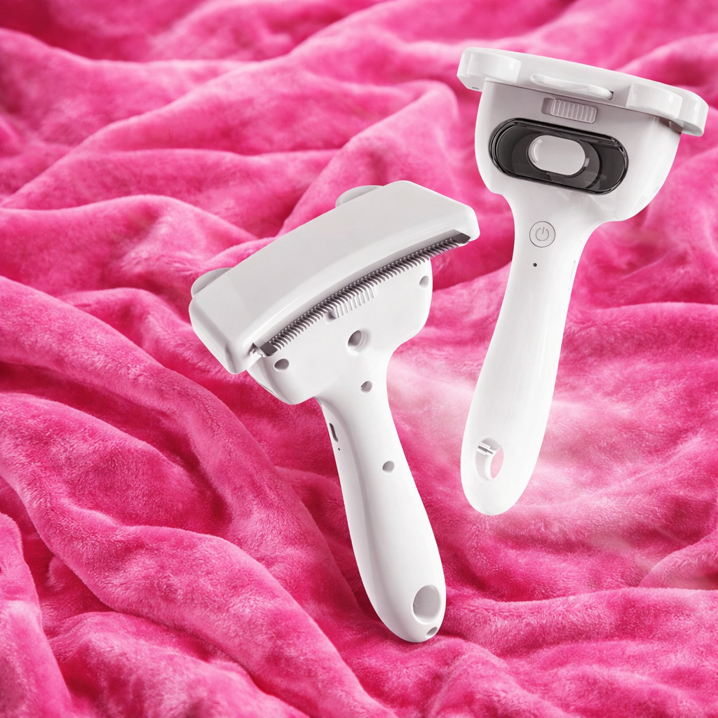 3-in-1 Pet Mist Brush for Cats & Dogs | Deshedding, Detangling & Massage Grooming Comb