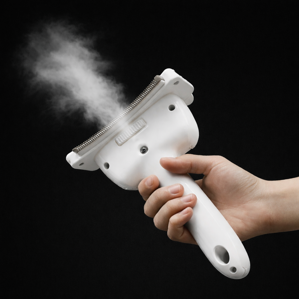 3-in-1 Pet Mist Brush for Cats & Dogs | Deshedding, Detangling & Massage Grooming Comb